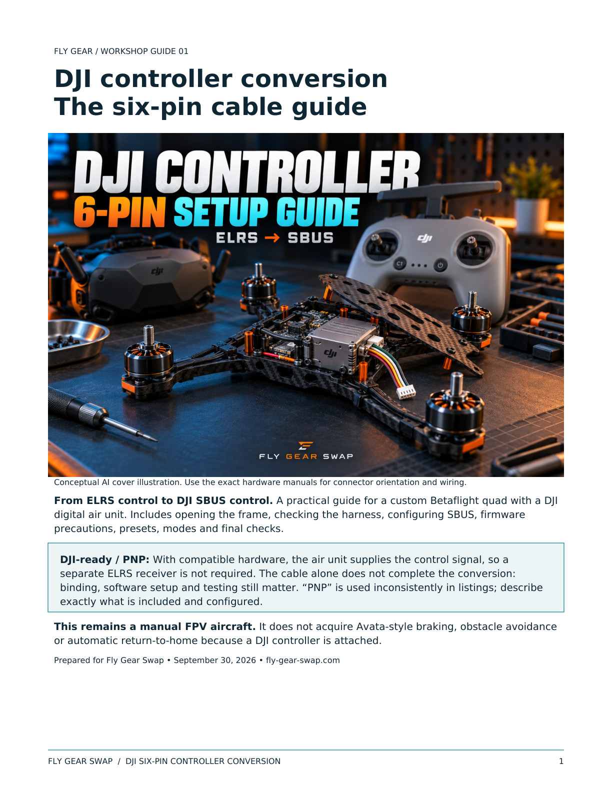 DJI six-pin controller conversion guide - page 1 of 10