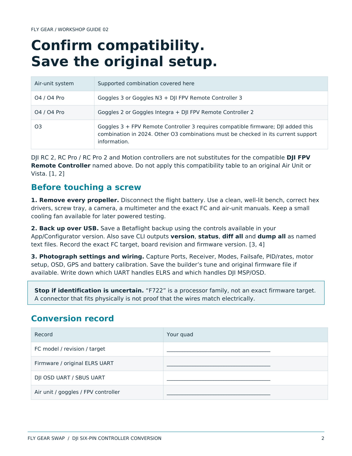 DJI six-pin controller conversion guide - page 2 of 10